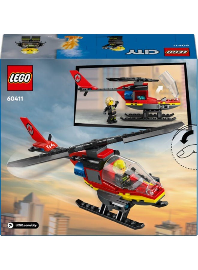 LEGO - 60411 Fire Rescue Helicopter  Building Set - Image 1