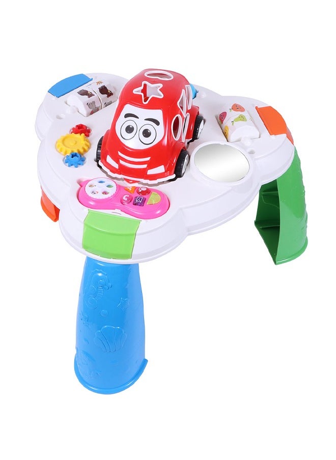 Ogi Mogi Toys - Toddlers Activity Game Table with Toy Phone, Shape-Sorting Car, Spinning Beads | Multi-Functional, Creative, Learning Activity Hands-on Play Table for Toddlers, Gift for Baby Girls and Boys - Image 1