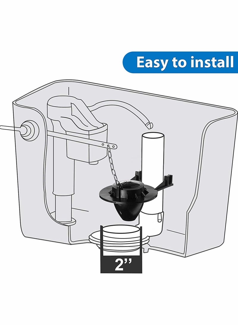 KASTWAVE Toilet Flapper Replacement with 2 Pieces Toilet Handle Chains - Image 3