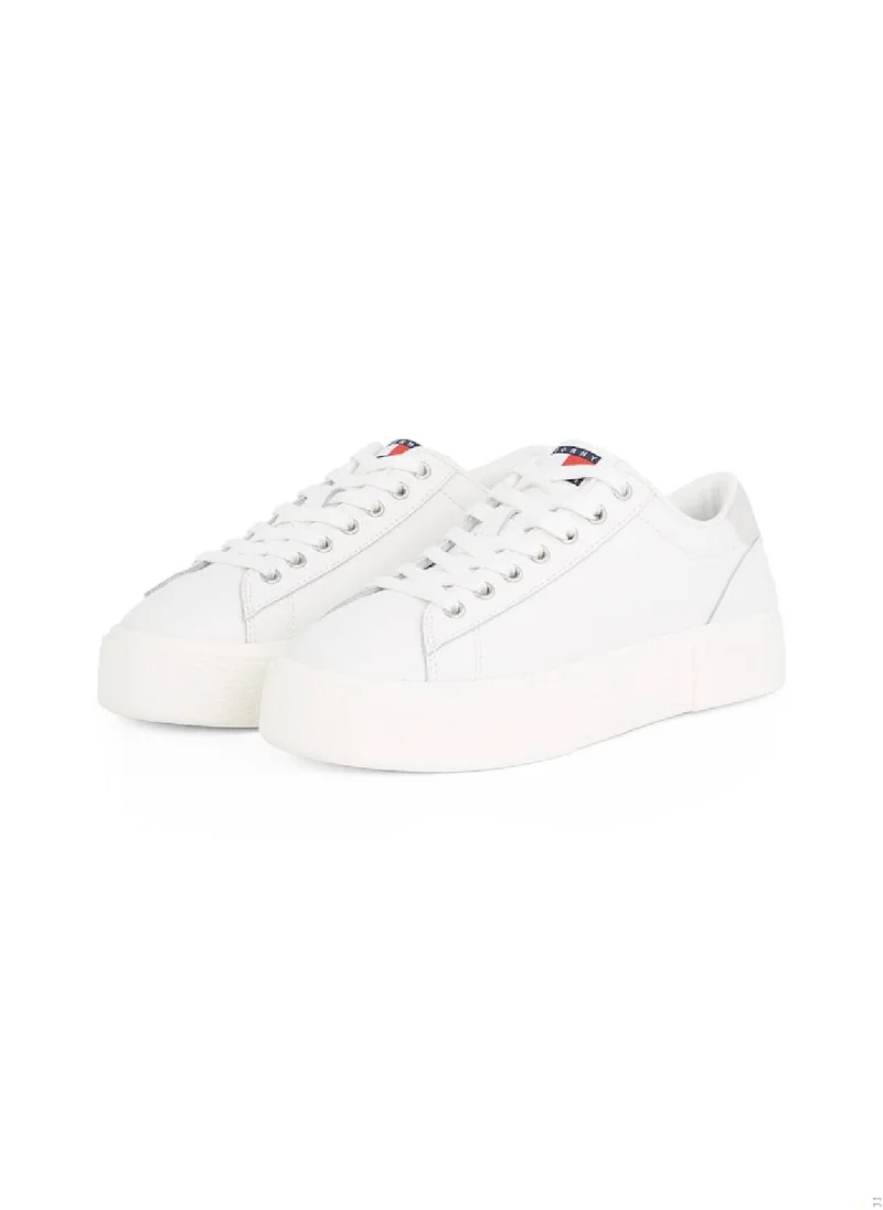 TOMMY JEANS Women's Flatform Sneakers - Leather, White