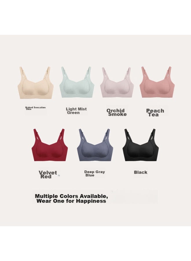 ubras Ubras Side Support Large Cup Back Hook Bra, Thin Straps, Minimizing For Large Breasts, Women's Underwear, Push-up Bra, Skin-like Feel, Size M  - Image 4