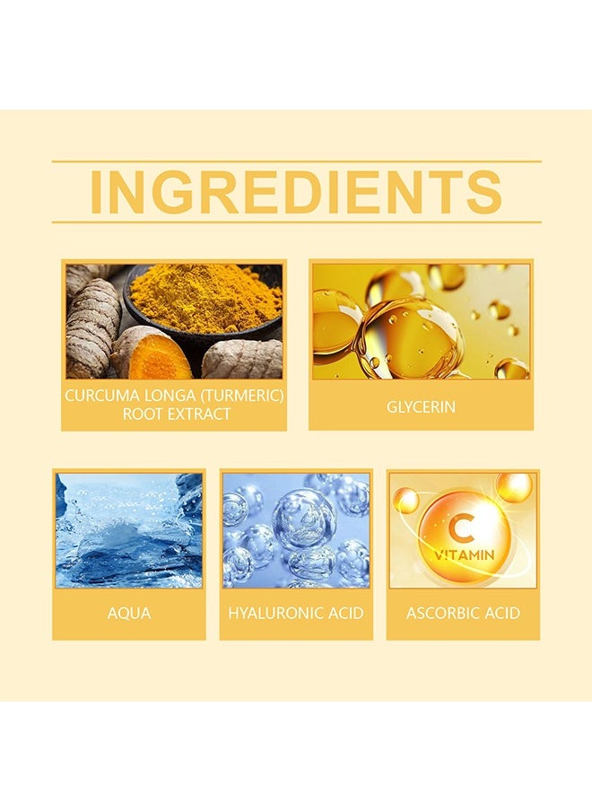 OUHOE - Vitamin C & Turmeric Clay Face Mask, Deep Cleansing Facial Mask, Clay Face Mask Skin Care with Kaolin Clay and Aloe for Pores, Acne, Dark Spots, Hydrating 4.23 Oz - Image 1