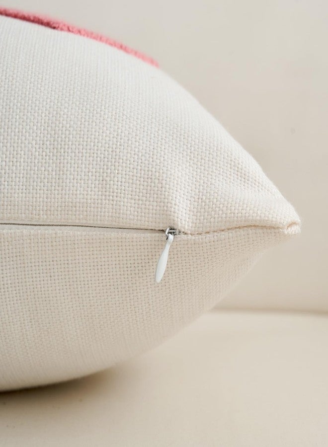 TAJWE Valentine’s Day Pillow Cover 12x20 Inch Red Pink Embroidery Love Heart Pillowcase Valentine Wedding February Holiday Farmhouse Decorative Lumbar Cushion Covers for Sofa Couch Home Decor - Image 4
