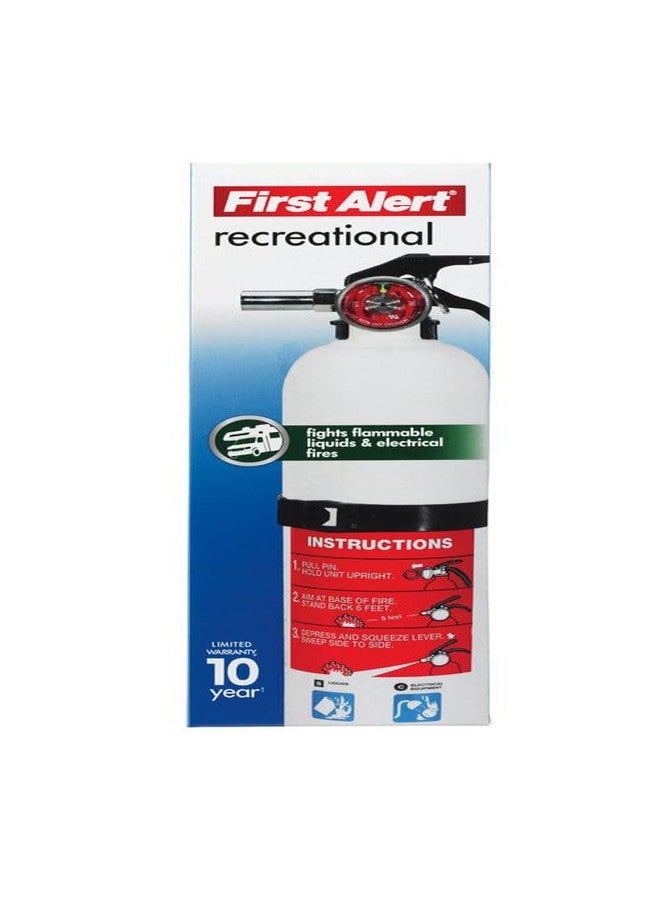 FIRST ALERT طفاية حريق أول إنذار REC5 للترفيه، مصنفة UL 5-B:C، بيضاء، عبوة واحدة - Image 4