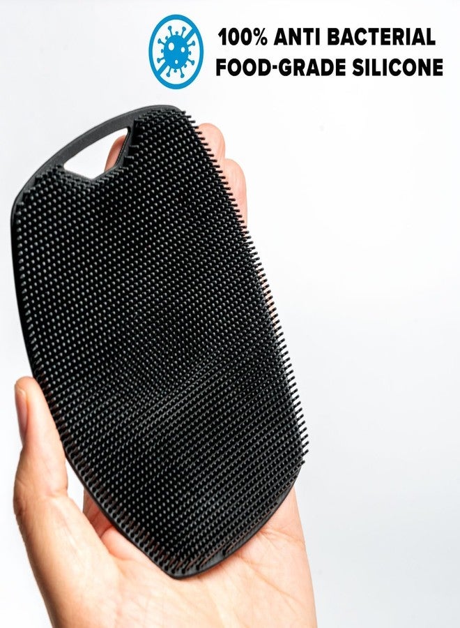 Wlofin Silicone Body Scrubber, Shower Scrubber for Nourishing Cleaning & Exfoliating Your Skin Bath Brush with Ergonomic No-Slip Handle, Body Exfoliator for Men and Women - Image 4