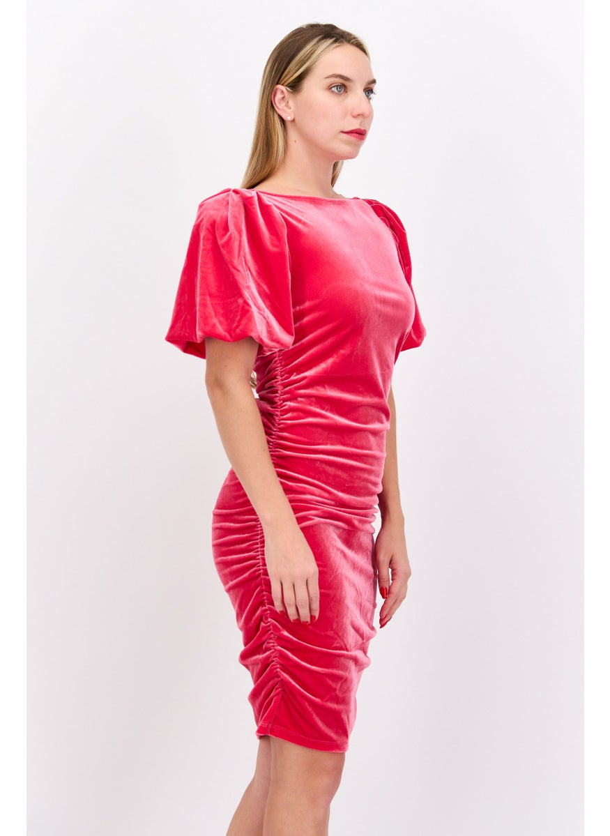 Scotch & Soda Women Solid Mini Dress, Pink  - Image 2
