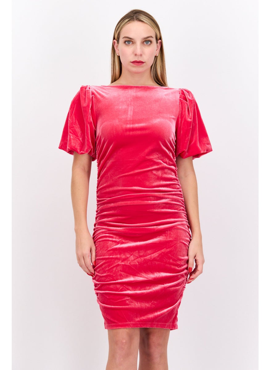 Scotch & Soda Women Solid Mini Dress, Pink  - Image 1
