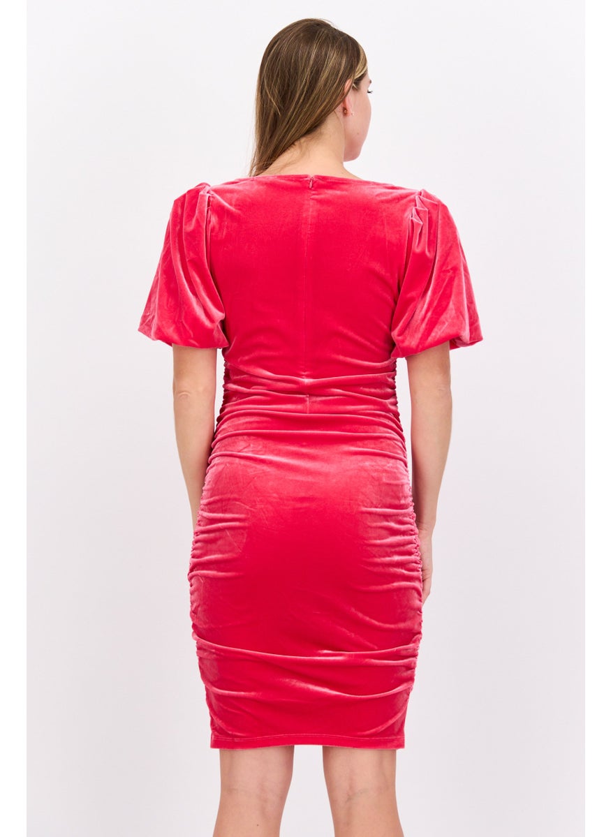 Scotch & Soda Women Solid Mini Dress, Pink  - Image 4