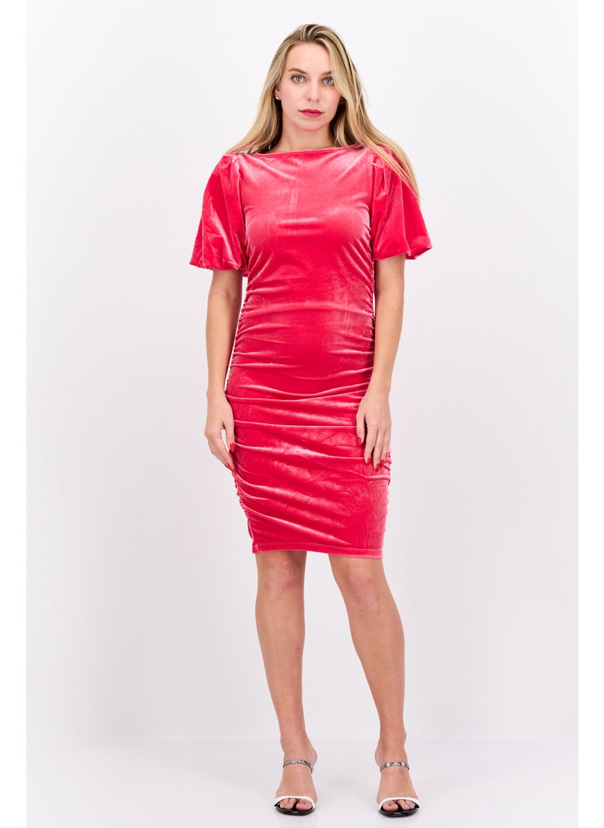 Scotch & Soda Women Solid Mini Dress, Pink  - Image 3