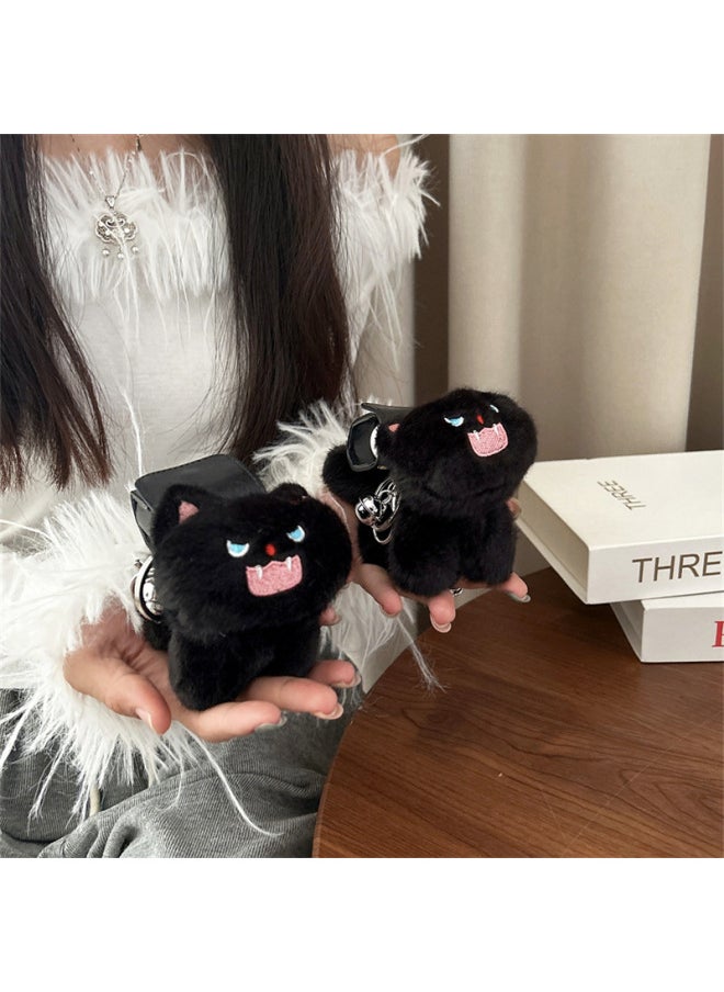 Generic - Personality Cute Cat Doll For Apple 2/3 Generation Headphone Case For AirPods4 Generation Pro Bluetooth Protective Case-Color:[backpack Black Cat]-Applicable Models:Airpods 3/4 Generation Universal - Image 1