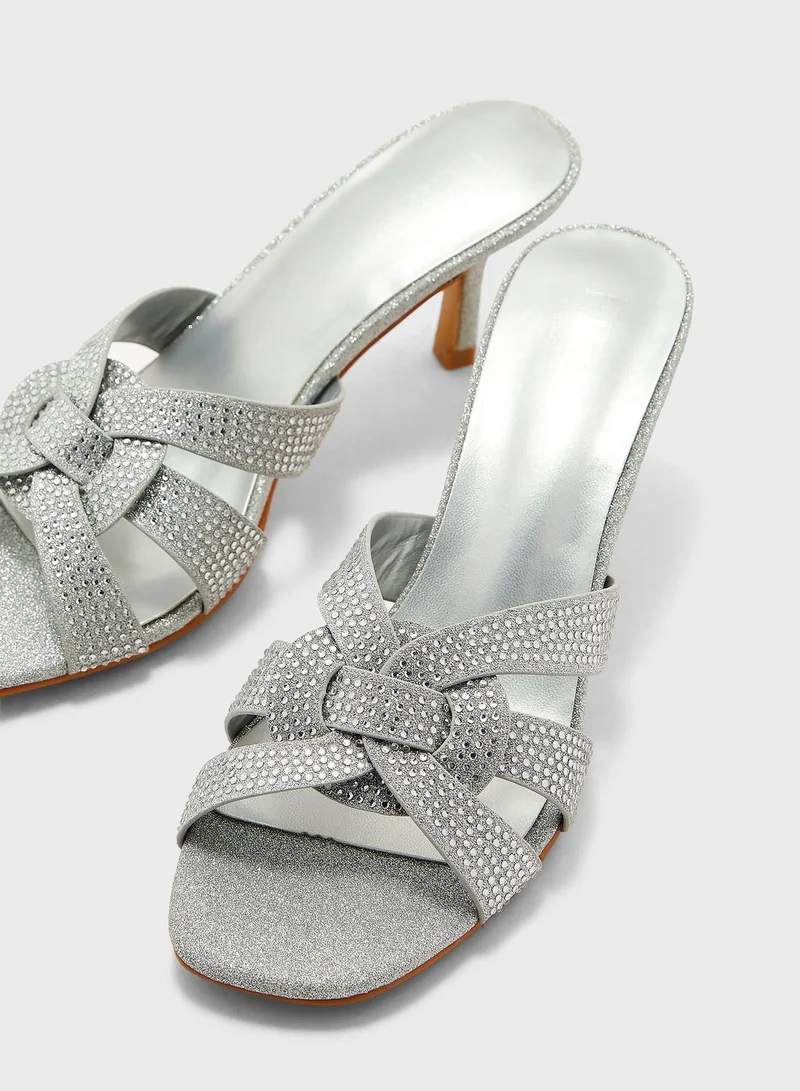 Ella Limited Edition Diamante Detail Mule Sandal