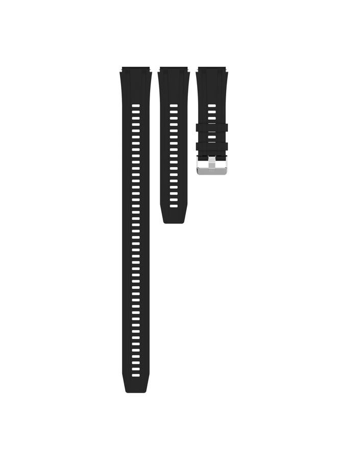 LOKEKE Compatible with Huawei Watch Ultimate Replacement Band - 22mm Replacement Silicone Wrist Watch Band Strap Compatible with Huawei Watch Ultimate/Watch GT3 SE/Watch Buds(Silicone Black) - Image 2