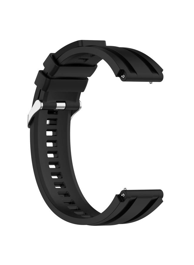 LOKEKE Compatible with Huawei Watch Ultimate Replacement Band - 22mm Replacement Silicone Wrist Watch Band Strap Compatible with Huawei Watch Ultimate/Watch GT3 SE/Watch Buds(Silicone Black) - Image 1