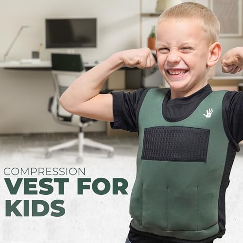 Sensory4u Weighted Vest for Kids - Adjustable Compression Vest (Large, Ages 10+) with 6 Removable Weights - Breathable & Snug Fit Design for Sensory Play - Image 4