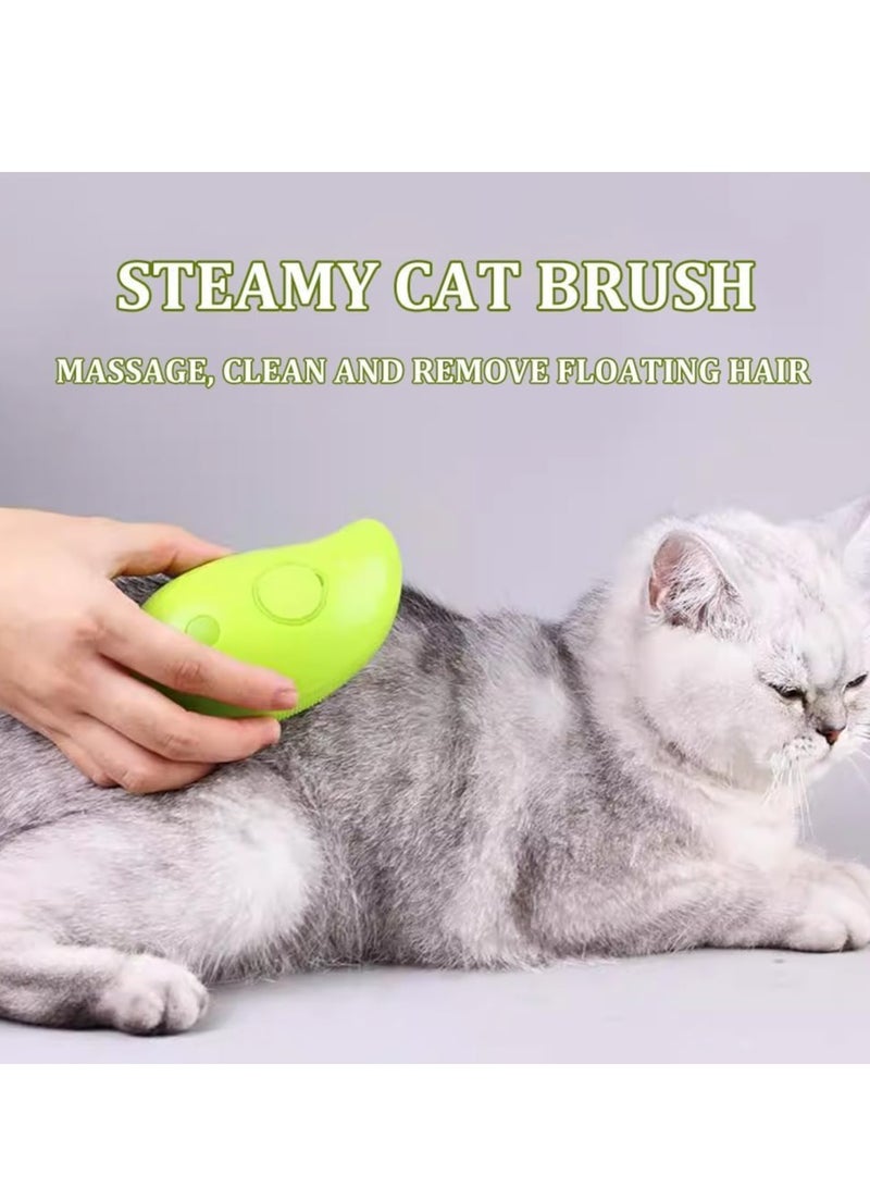 general Cat Brush  3 In1 Cat Steamy Brush Self Cleaning Steam Cat Brush Cat Steamer Brush for Massage, Cat Hair Brush for Removing Tangled and Loosse Hair Eliminate Flying Hair (yellow) - Image 5
