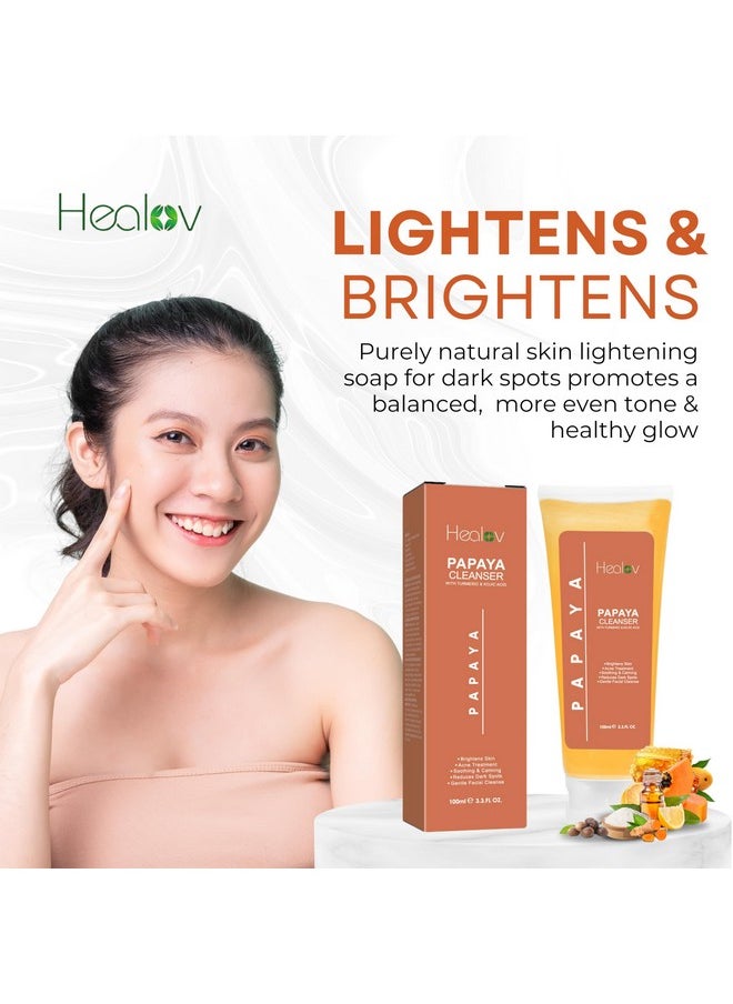 Papaya Soap Face & Body Wash Skin Brightening Facial Cleanser For Spots Exfoliating Face Wash Reduces Acne Cleanses Scars & Discoloration With Turmeric Kojic Acid & Essential Oils - pzsku/Z0FC79C584E8AE29FAE08Z/45/_/1720446971/876bb122-f9b1-430b-baa9-3ce15136f788