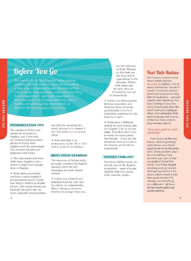 Lonely Planet Fast Talk Italian (Phrasebook) (5TH) - Image 3