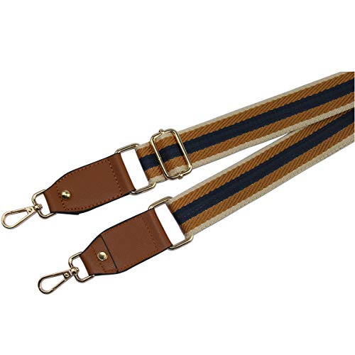 Duwi Wide Purse Strap Jacquard Guitar Style Strap Multicolor Canvas Adjustable Crossbody Bag Strap(Brown,Purplish Blue) - Image 3