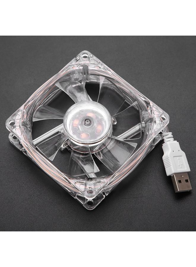 Loquat 8cm USB Colorful Light Transparent Cooling Fan 5V CPU Cooling Fan For PC Computer  - Image 5