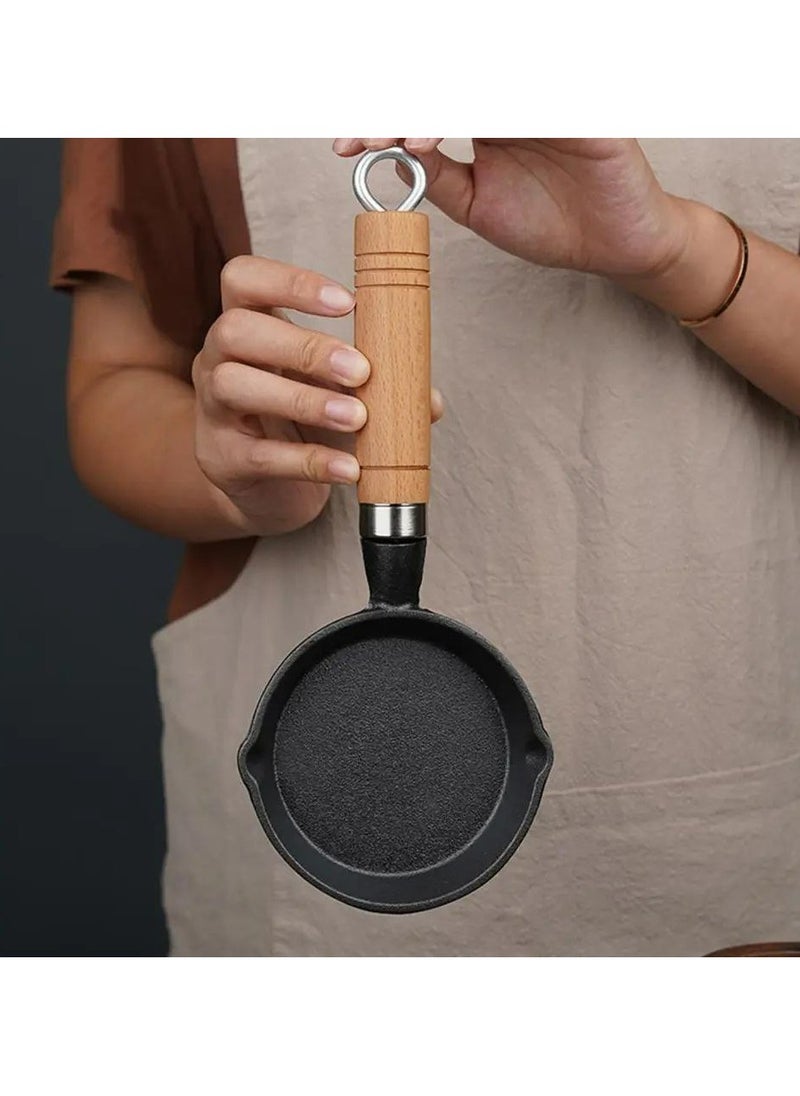 Non-Retractable Cast Iron Multi-Purpose Electrician with Wooden Handle (Black, 13cm)