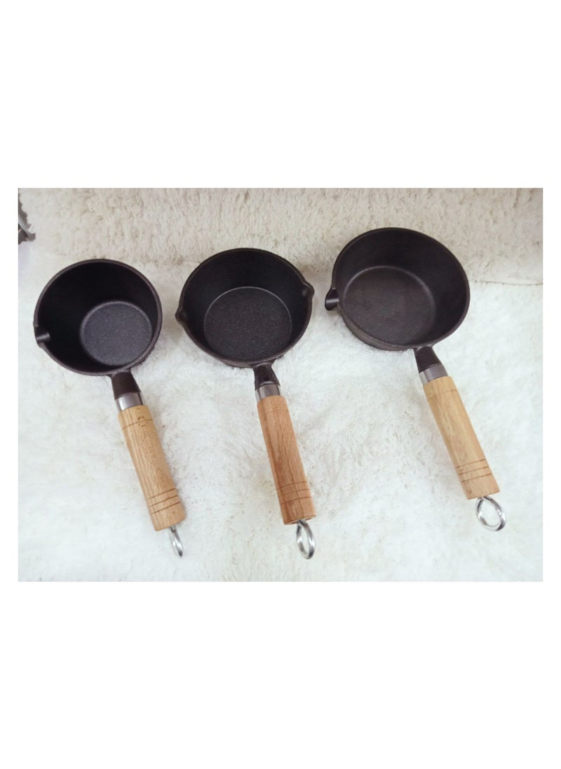 Non-Retractable Cast Iron Multi-Purpose Electrician with Wooden Handle (Black, 13cm)