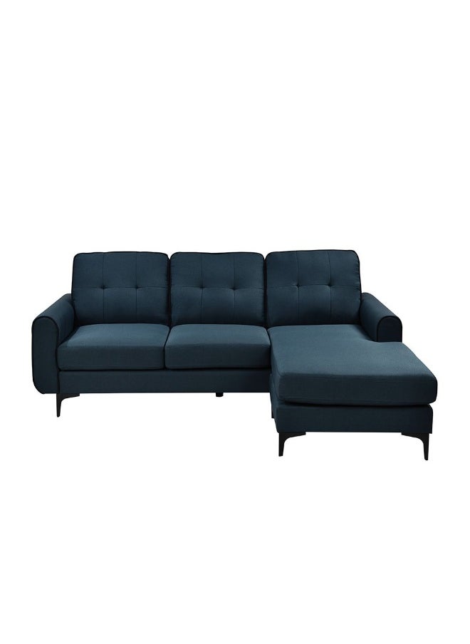 DANUBE HOME Melba Fabric Corner Sofa I Modern Design L-Shape Sofas Comfortable Living Room Furniture - Blue  - Image 2