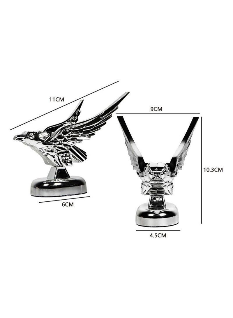 Generic Car Hood Decoration 3D Spread Wings Flying Eagle Modification Universal Car Emblem - Image 4