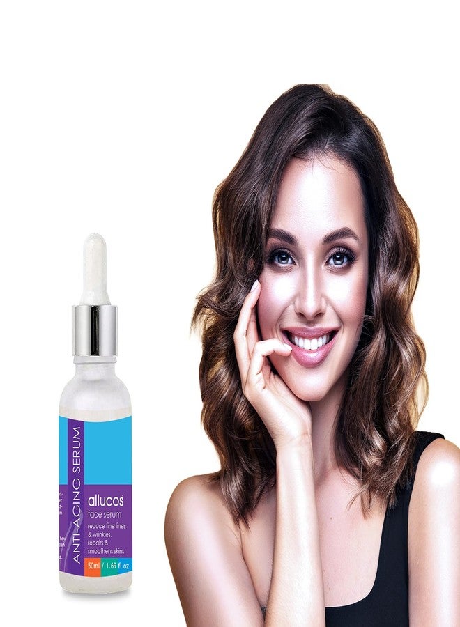 ALLUCOS Anti-Aging Serum - Anti Wrinkles, Fine Lines & Dark Spots - Hydrating & Firming Face Serum for Youthful Skin | Men and Women | Sulphate & Paraben-free | - 50ml - Image 5