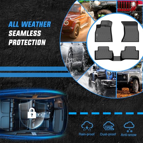 Nilight TPE Floor Mats for Audi Q5 / SQ5 2018 2019 2020 2021 2022 2023,All Weather Custom Fit Heavy Duty Floor Liners - Image 5