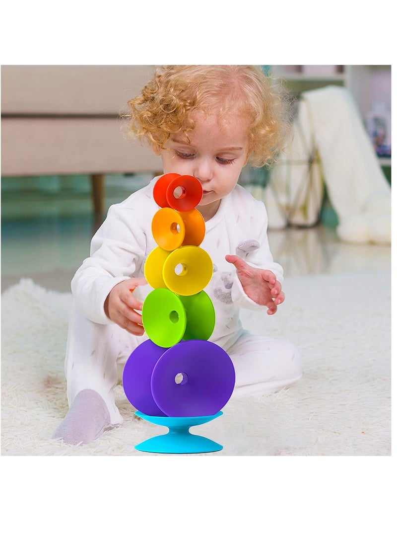 كاست ويف Spinning Wheel Toy - Kids Stackable Spinning Toy for Kids, Spinning Toy, Stacking Toy for Babies and Toddlers, Brain Early Learning Toys, Interactive Learning Stacking Toys - Image 5