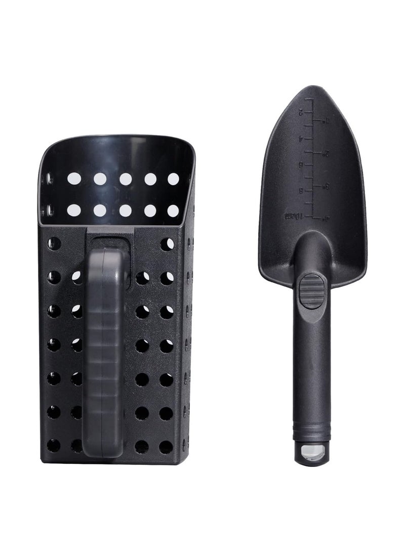 GGOOT Sand Scoop, Portable Lightweight Small ABS Metal Detecting, Heavy Duty Construction Metal Detector Sand Scoop with Ergonomic Handle for Beach Treasure Hunting, Beach Diving  - Image 1