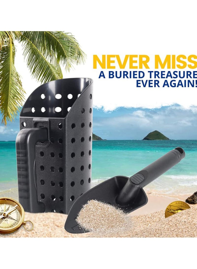 GGOOT Sand Scoop, Portable Lightweight Small ABS Metal Detecting, Heavy Duty Construction Metal Detector Sand Scoop with Ergonomic Handle for Beach Treasure Hunting, Beach Diving  - Image 5