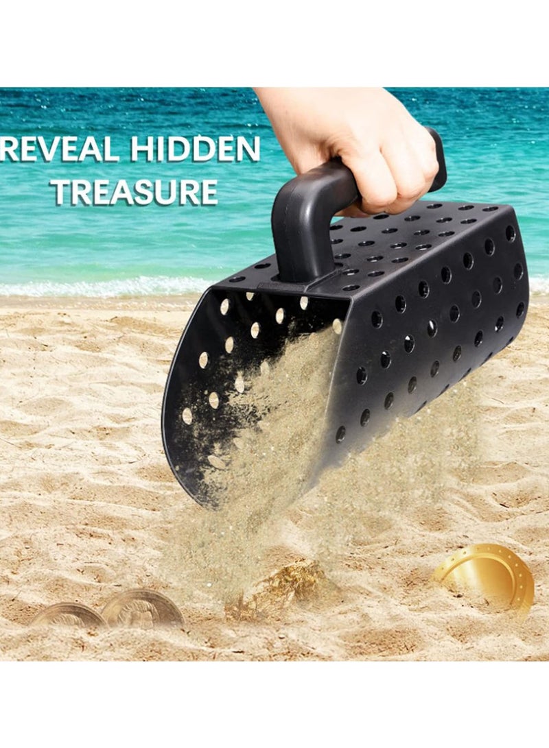 GGOOT Sand Scoop, Portable Lightweight Small ABS Metal Detecting, Heavy Duty Construction Metal Detector Sand Scoop with Ergonomic Handle for Beach Treasure Hunting, Beach Diving  - Image 3