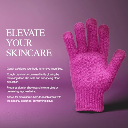 Evridwear Exfoliating Dual Texture Bath Gloves for Shower, Spa, Massage and Body Scrubs, Dead Skin Cell Remover, Gloves with Hanging Loop (1 Pair Innuendo Heavy Glove) - Image 4
