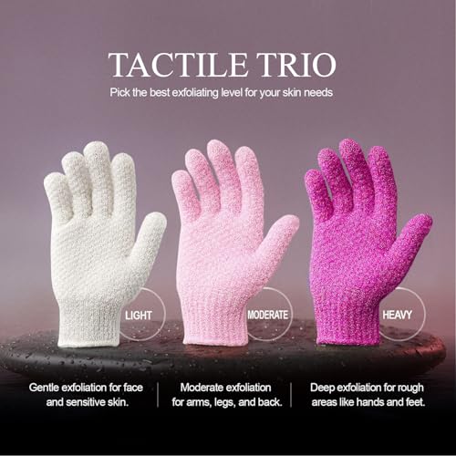 Evridwear Exfoliating Dual Texture Bath Gloves for Shower, Spa, Massage and Body Scrubs, Dead Skin Cell Remover, Gloves with Hanging Loop (1 Pair Innuendo Heavy Glove) - Image 5