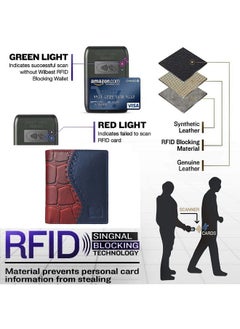 AL FASCINO AL FASCINO Wallet for Men Stylish Purse for Men RFID Wallet for Men Purse for Men Leather Wallets for Men Original Wallet Mens, Wallets for Men RFID Blocking Wallet for Men  - Image 2