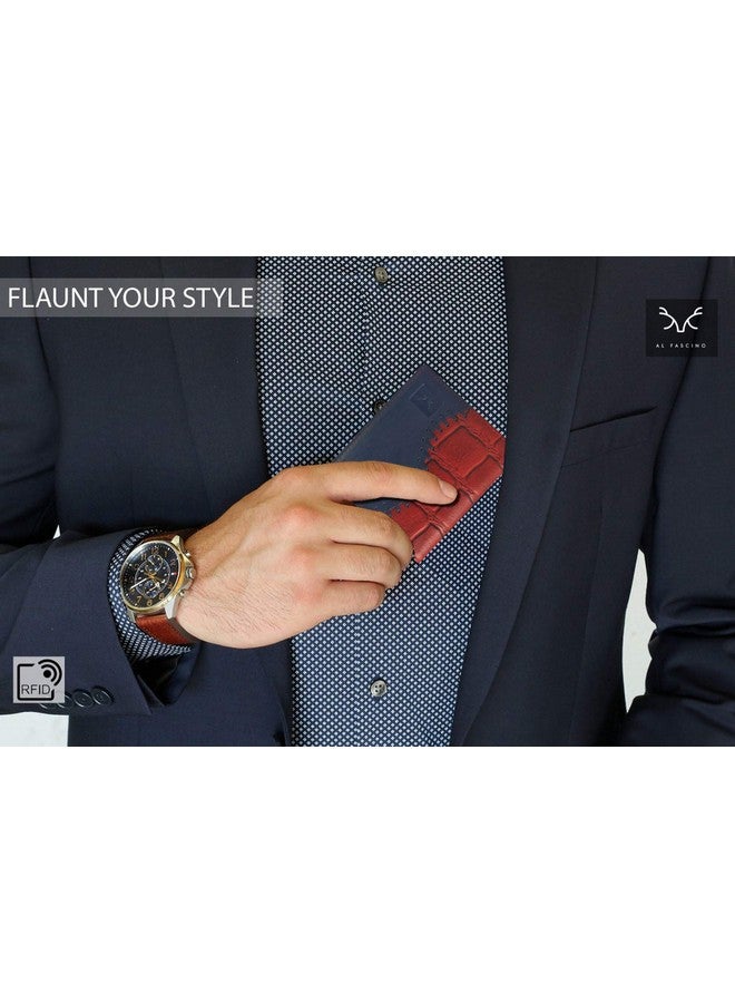 الفاسنو AL FASCINO محفظة للرجال محفظة أنيقة للرجال محفظة RFID للرجال محفظة للرجال محافظ جلدية للرجال المحفظة الأصلية للرجال، محافظ للرجال RFID حجب المحفظة للرجال - Image 4