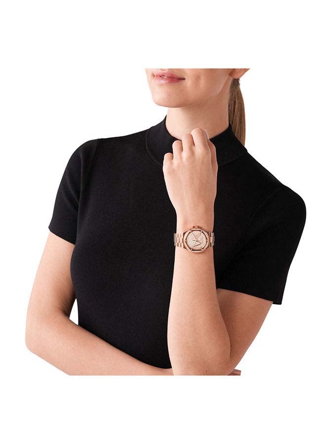 Michael Kors Women Lennox Three Hand Rose Gold Tone Stainless Steel Watch  MK7230 - Image 3