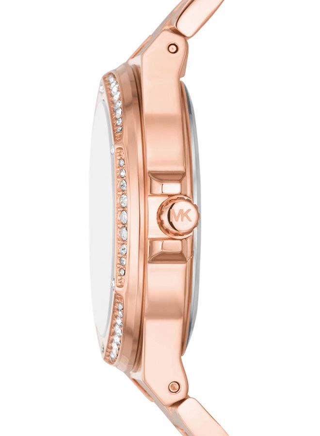 Michael Kors Women Lennox Three Hand Rose Gold Tone Stainless Steel Watch  MK7230 - Image 2