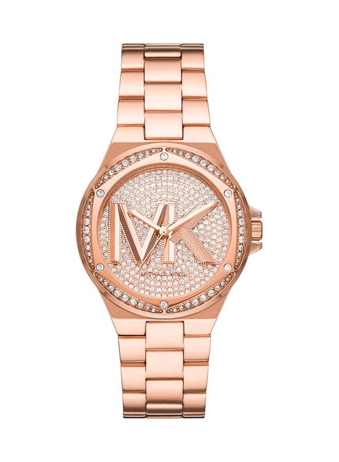 Michael Kors Women Lennox Three Hand Rose Gold Tone Stainless Steel Watch  MK7230 - Image 1