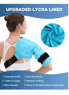 KASTWAVE Ice Pack for Shoulders, Reusable Gel Cold Compress Shoulder Wraps for Rotator Cuff Injuries, Swelling, Upper Back Pain Relief, Compression Brace for Injuries (Size: XL Shoulder Ice Pack Wrap for Men)  - Image 5