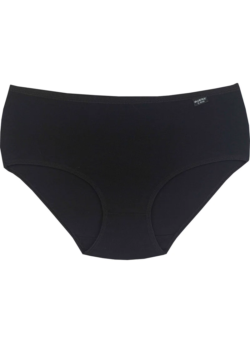 Bluence Black High Waist Lycra Cotton Bato Panties 12 Pieces