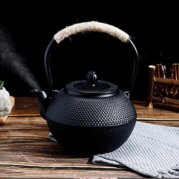 Beauenty Cast Iron Teapot40Oz1200Ml Japanese Tetsubin Tea Kettle With Stainless Steel Tea Strainer And A Fully Enameled InteriorTeapot With Infuser For Loose TeaStovetop Safe Cast Iron Tea Kettle - Image 3