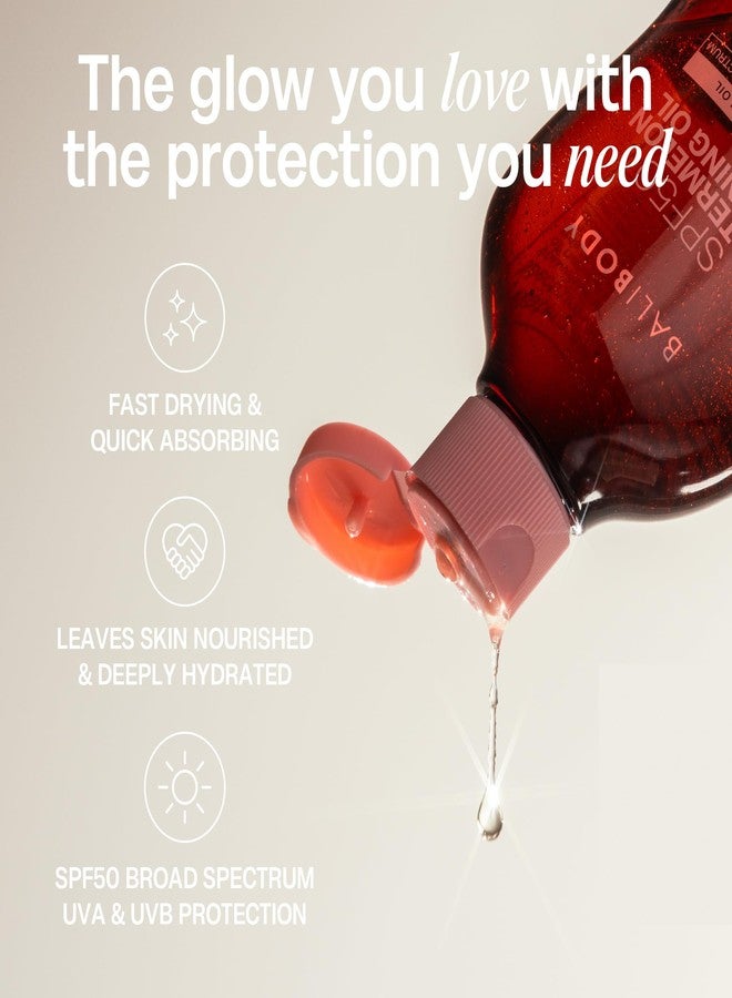 Bali Body زيت تانغ بالي بودي بالبطيخ SPF50 - زيت تانغ مع SPF لبشرة داكنة متألقة، سريع الامتصاص، تركيبة غير دهنية، مرطبة، بحجم السفر، خالية من القسوة، نباتية، مصنوعة في أستراليا (100 مل/3.4 أونصة)  - Image 4