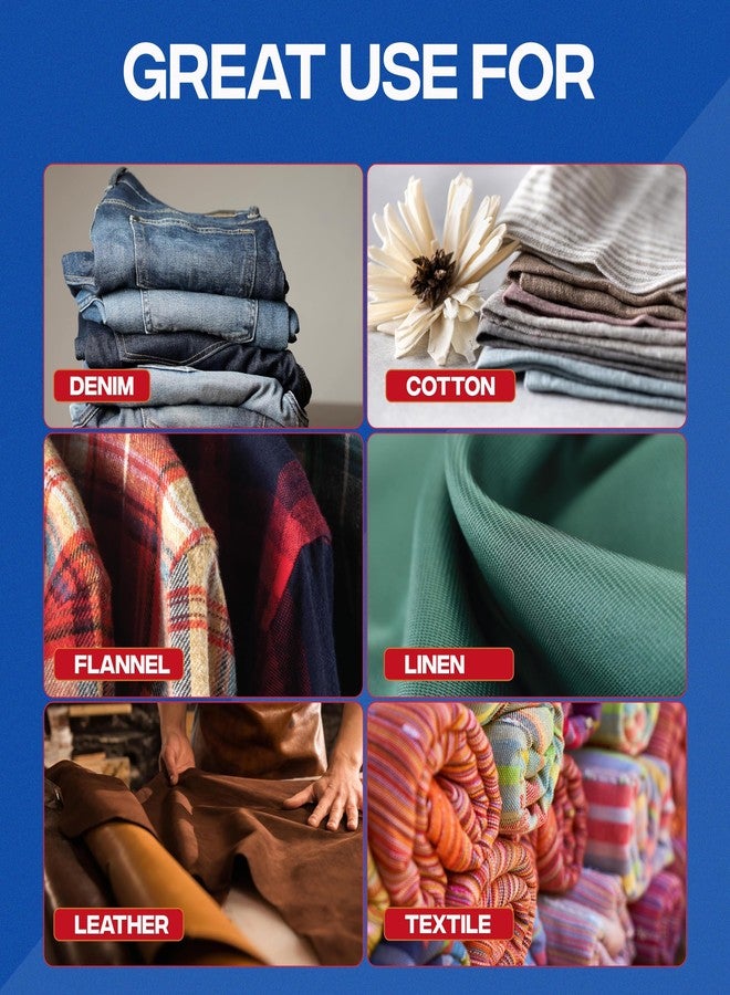 غراء أقمشة سائل دائم (10 مل × 6)، غراء أقمشة دائم قابل للغسل للملابس، مناسب لأحجار الراين، الرقع، الملابس، الدنيم، الجلد، البوليستر، الأقمشة، إصلاح الدمى، الفلانيل، القطن، وغيرها. - Image 4