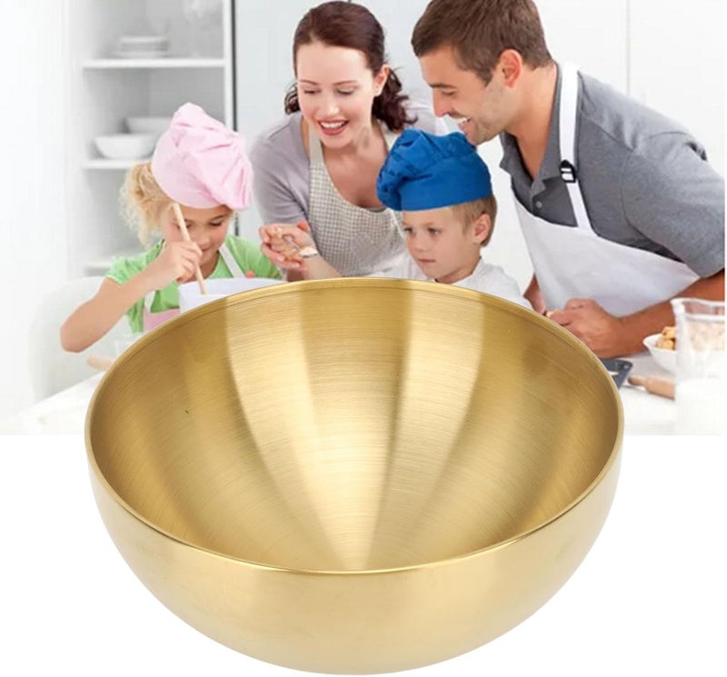 klarako Stainless Steel Salad Bowl Perfect for Mixing Cold Noodles Eggs Korean Round Double Walled 20Cm Ideal Serve Bake Circular Soup Salad Unrivalled for Baked Soups Circle Mixing - Image 4