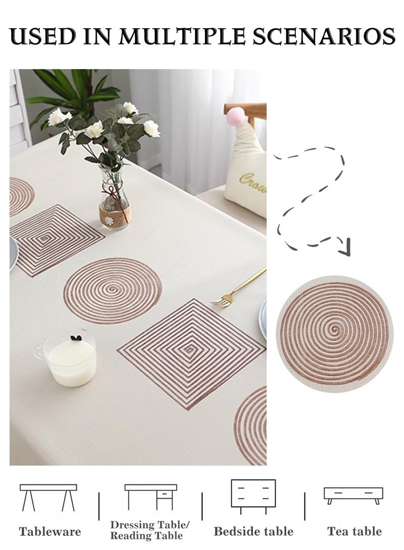 LEOKOR Waterproof PVC Tablecloth, Rectangle Wipeable Oil Proof Spill Proof Table Cloth, Geometry Pattern Table Cover Protector For Kitchen Picnic Outdoor Indoor, 140x200CM - Image 3
