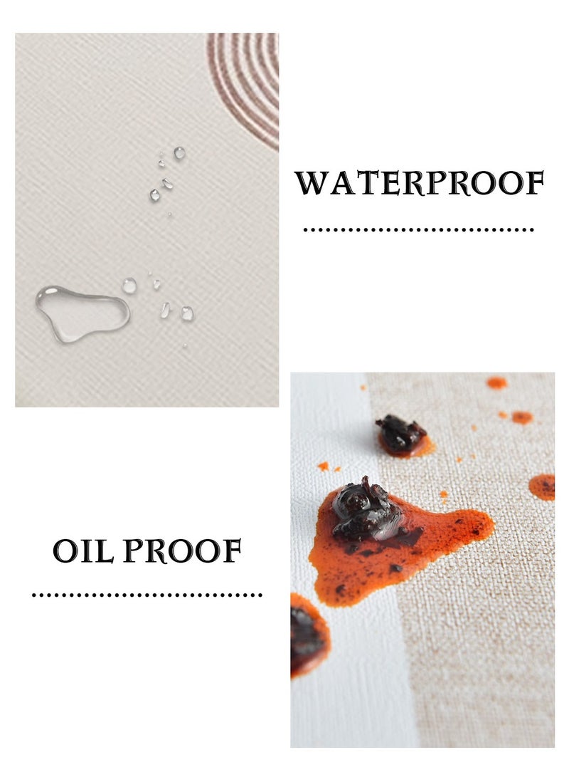 LEOKOR Waterproof PVC Tablecloth, Rectangle Wipeable Oil Proof Spill Proof Table Cloth, Geometry Pattern Table Cover Protector For Kitchen Picnic Outdoor Indoor, 140x200CM - Image 4