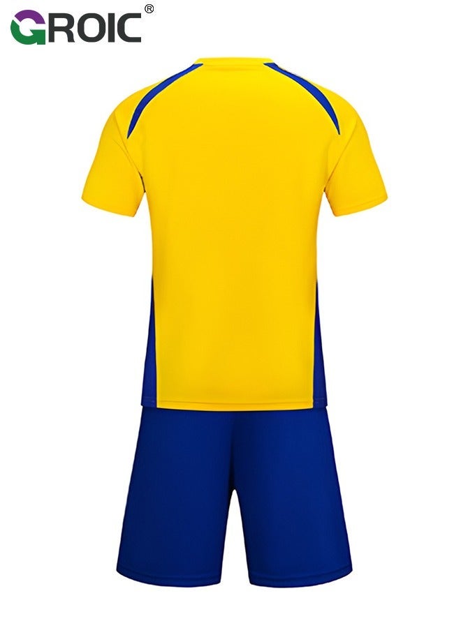 GROIC Football Jersey Soccer Jerseys for Men/Women/Youth, Mesh Athletic Shirts, Personalize Fan Short and Socks Set, Suits,Soccer Socks,Football 175-180 CM - Image 2