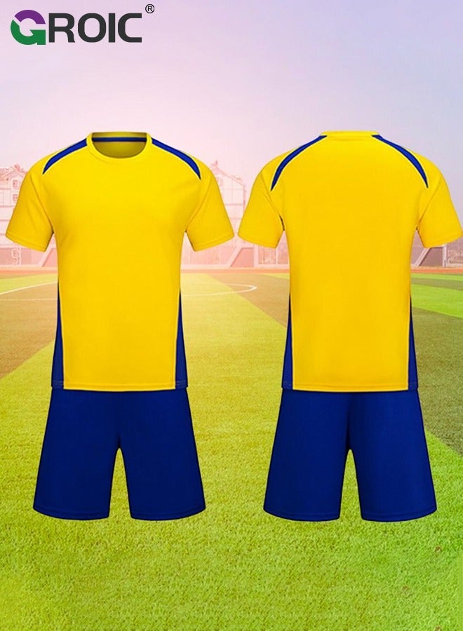 GROIC Football Jersey Soccer Jerseys for Men/Women/Youth, Mesh Athletic Shirts, Personalize Fan Short and Socks Set, Suits,Soccer Socks,Football 175-180 CM - Image 3